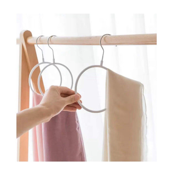 Belt/Scarf Hangers Organizer for Closet 8 PCS Nonslip Large Scarves Holder White - Picture 5 of 6